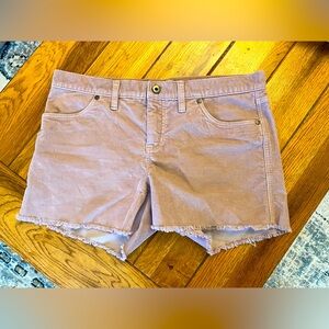 Dusty pink corduroy shorts